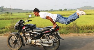 Video : Motorbike Yoga: Man Pulls Yoga Poses On Speeding Bike