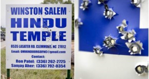 North Carolina: Hindu temple sign hit with over 60 shotgun blasts