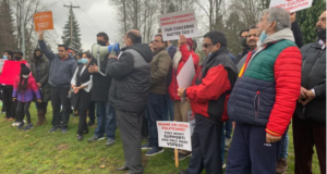 Canada : Hindu community, supporters protest company’s use of deity in logo alongside profanity