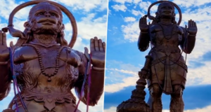 Video : Ceremony For 90ft tall Hanuman Murthi-Deity :  Third Largest In the USA