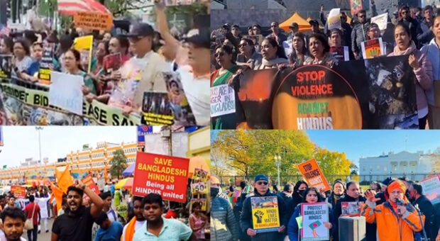 Video Updates – Protests Spreading For Bangladeshi Hindus Across The World