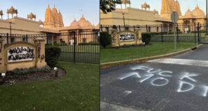 Video : Hindu Temple Attacked In New York