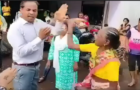 Video : “Peaceful” Hindu Auntyji Goes Into Chappal Welcoming Mode When Christian Missionaries Turn Up