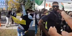 Video : Far Right Khalistani’s And Police Attack Hindu Devotees At Hindu Temples