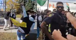 Video : Far Right Khalistani’s And Police Attack Hindu Devotees At Hindu Temples