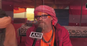 Video : Moksha Puri Baba, An American Ex-Soldier Gives Interview At Maha Kumbh