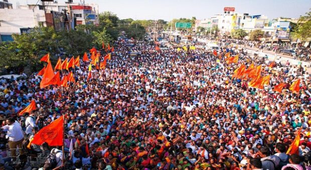 Video : Mass Hindu Protests Against Animal Slaughter On Hindu Religous Site