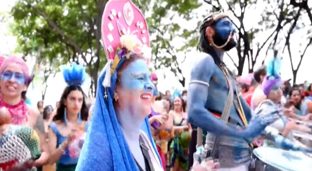 Video :  Krishna Becomes The Focus Of Afro-Brazilian Carnival